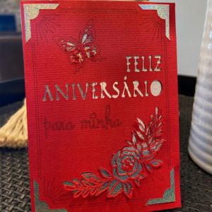 3D rose birthday card