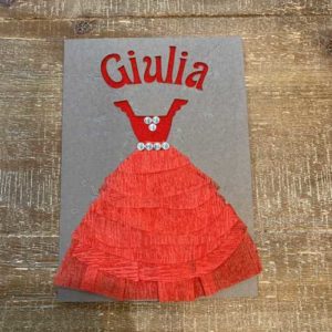 Sweet 16 dress birthday card