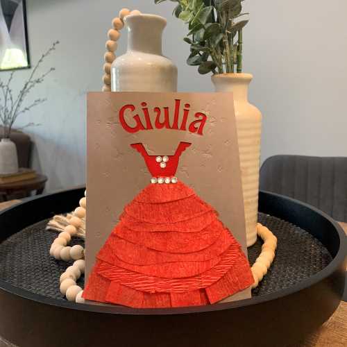 Sweet 16 dress birthday card - Image 4