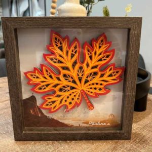 Maple leaf shadow box